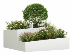 Outlet Maceta para Jardín | Jardinera | Macetero 100 x 100 x 50 cm Acero Macetero
