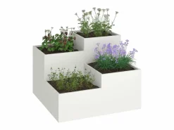 Hot Maceta para Jardín | Jardinera | Macetero 100 x 100 x 60 cm Acero Blanco