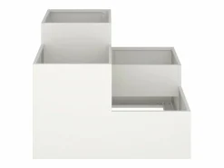 Hot Maceta para Jardín | Jardinera | Macetero 100 x 100 x 60 cm Acero Blanco