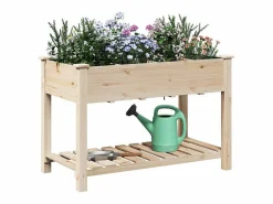Maceta para Jardín | Jardinera | Macetero con estante 115 x 59 x 76.5 cm
