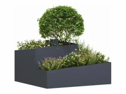 Maceta para Jardín | Jardinera | Macetero Antracita 80 x 80 x 50 cm