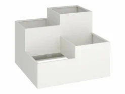Discount Maceta para Jardín | Jardinera | Macetero 80 x 80 x 60 cm Acero Blanco
