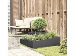 Online Maceta para Jardín | Jardinera | Macetero 100 x 100 x 50 cm Acero Negro