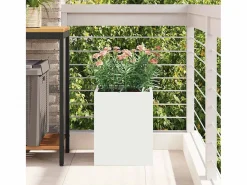 Best Maceta para Jardín | Jardinera | Macetero 32 x 32 x 40 cm Blanco