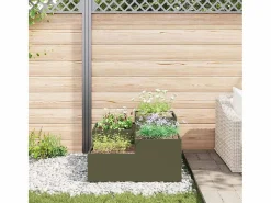 Sale Maceta para Jardín | Jardinera | Macetero oliva 80 x 80 x 48 cm Acero Verde