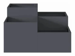 Online Maceta para Jardín | Jardinera | Macetero Antracita 80 x 80 x 48 cm Acero Gris