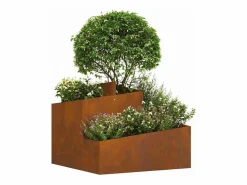 New Maceta para Jardín | Jardinera | Macetero Marrón 60 x 60 x 50 cm Acero oxidado Marru00f3n