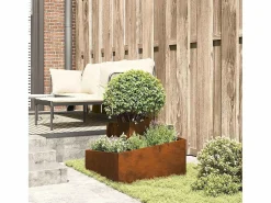 New Maceta para Jardín | Jardinera | Macetero Marrón 60 x 60 x 50 cm Acero oxidado Marru00f3n