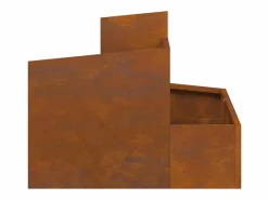 New Maceta para Jardín | Jardinera | Macetero Marrón 60 x 60 x 50 cm Acero oxidado Marru00f3n