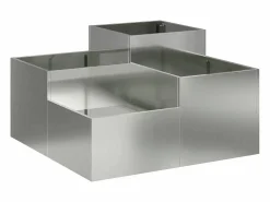 Clearance Maceta para Jardín | Jardinera | Macetero 100 x 100 x 48 cm Acero galvanizado Macetero