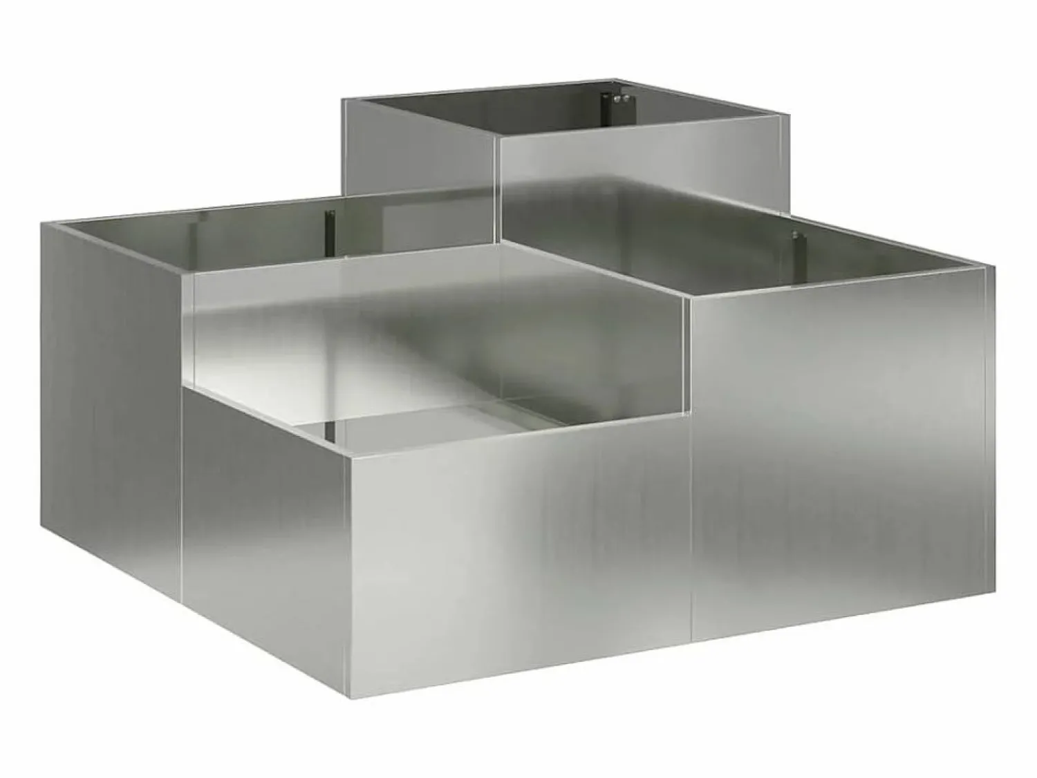Clearance Maceta para Jardín | Jardinera | Macetero 100 x 100 x 48 cm Acero galvanizado Macetero