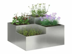 Clearance Maceta para Jardín | Jardinera | Macetero 100 x 100 x 48 cm Acero galvanizado Macetero