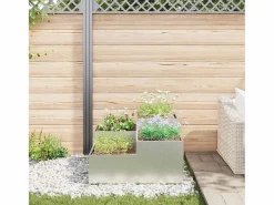 Clearance Maceta para Jardín | Jardinera | Macetero 100 x 100 x 48 cm Acero galvanizado Macetero