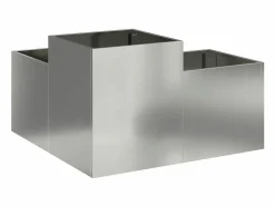 Clearance Maceta para Jardín | Jardinera | Macetero 100 x 100 x 48 cm Acero galvanizado Macetero
