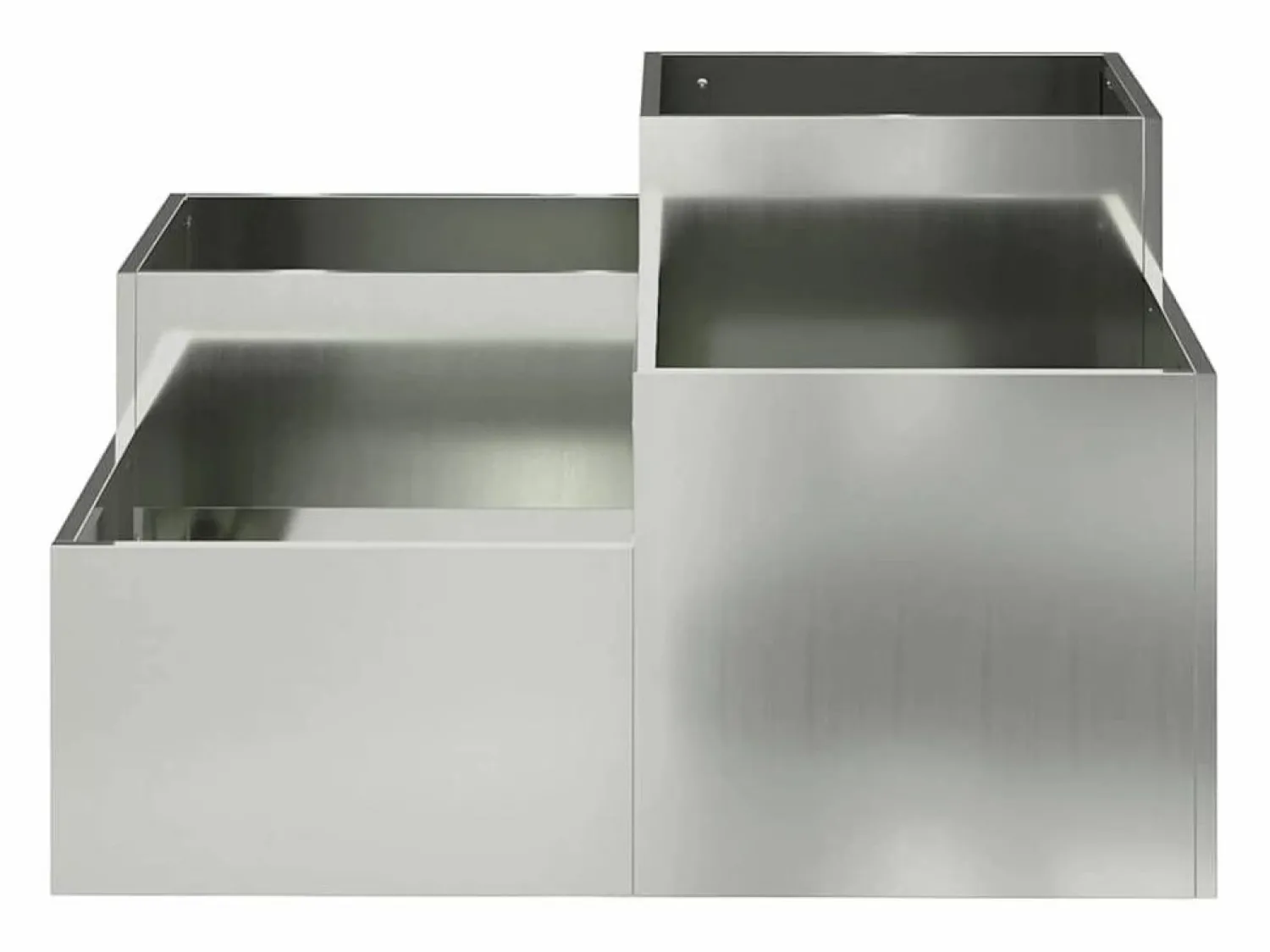 Clearance Maceta para Jardín | Jardinera | Macetero 100 x 100 x 48 cm Acero galvanizado Macetero