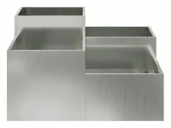 Clearance Maceta para Jardín | Jardinera | Macetero 100 x 100 x 48 cm Acero galvanizado Macetero