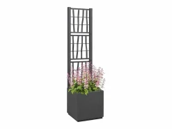 Best Maceta para Jardín | Jardinera | Macetero Antracita 36 x 36 x 140 cm Polipropileno Gris