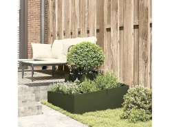 Outlet Maceta para Jardín | Jardinera | Macetero oliva 80 x 80 x 50 cm Verde