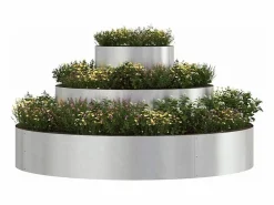 Maceta para Jardín | Jardinera | Macetero 120 x 120 x 20 cm Acero inoxidable