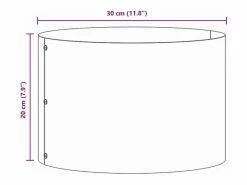 Clearance Maceta para Jardín | Jardinera | Macetero Antracita 30 x 30 x 20 cm Acero Gris
