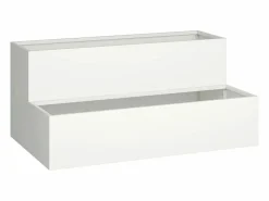 New Maceta para Jardín | Jardinera | Macetero 100 x 60 x 45 cm Acero Blanco