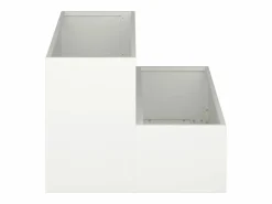 New Maceta para Jardín | Jardinera | Macetero 100 x 60 x 45 cm Acero Blanco