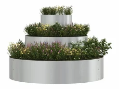 Maceta para Jardín | Jardinera | Macetero 90 x 90 x 20 cm Acero galvanizado