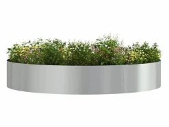 New Maceta para Jardín | Jardinera | Macetero 120 x 120 x 20 cm Acero galvanizado Plateado