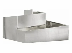 Clearance Maceta para Jardín | Jardinera | Macetero 60 x 60 x 50 cm Acero inoxidable Plateado