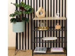 Macetero alto MOA Vinthera acero claro Ø28x58 cm