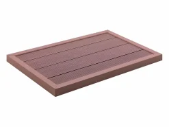 Hot Maison Exclusive Panel de suelo para ducha solar WPC marrón 101x63x5,5 cm Accesorio Piscina