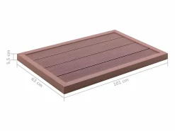 Hot Maison Exclusive Panel de suelo para ducha solar WPC marrón 101x63x5,5 cm Accesorio Piscina