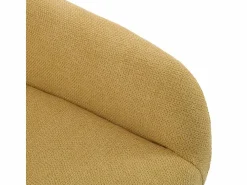 Moloo MALMO-Sillón de madera natural y tela Trendy Safran