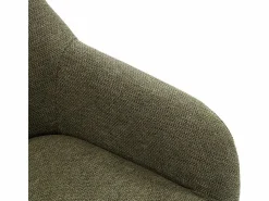 Outlet Moloo MALMO-Sillón de madera negra y tela Trendy Sauge Verde