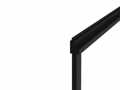 Discount Mampara corredera para bañera de metal negro mate estilo industrial, 120x140 cm, WAIMEA Mampara De Bañera
