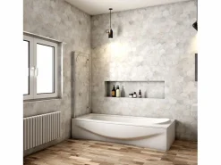 Sale Aica Mampara de bañera abatible 2 hojas cristal antical 6mm plegable (1080-1100)x1400mm Transparente