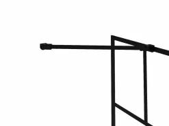 Clearance Mampara de bañera con panel pivotante - mate - Estilo industrial - 120 x 140 cm - OBELINI Mampara De Bañera