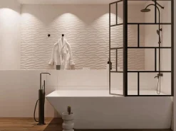 Clearance Mampara de bañera con panel pivotante - mate - Estilo industrial - 120 x 140 cm - OBELINI Mampara De Bañera