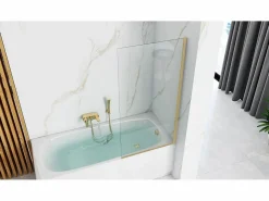 Sale Mampara De Baño Elegant 80 Brush Gold Mampara De Bañera