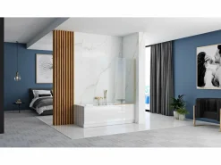 Rea Mampara De Baño Elegant 70 Brush Gold