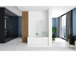 Discount Rea Mampara De Baño Fabian 100 Gold Dorado