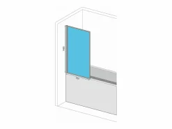 Rea Mampara De Baño Lagos 70 Black