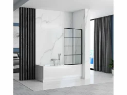 Sale Rea Mampara De Baño Lagos-1 80 Black Negro