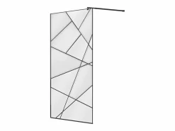 Outlet Mampara de ducha con serigrafía estilo italiano - mate - 120 x 200 cm - TRISEO Mampara De Ducha