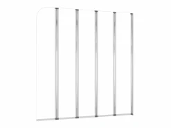 Mampara de ducha de vidrio templado transparente 120x140 cm ES313028