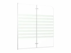 Sale Mampara de ducha de vidrio templado a rayas 120x140 cm ES204707 Mampara De Bañera