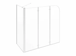 Online Mampara de ducha de vidrio templado transparente 120x69x130 cm ES997426 Negro