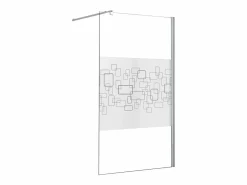 Sale Shower & Design Mampara de ducha estilo italiano serigrafiada 140x190 cm PAULINA II Transparente
