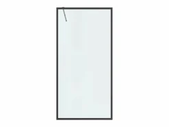 Online Mampara de ducha estilo italiano, 100 x 200 cm, mate, vidrio templado, AMBERI Mampara De Ducha