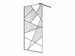 Shower & Design Mampara de ducha estilo italiano serigrafiada - mate - 100 x 200 cm - TRISEO